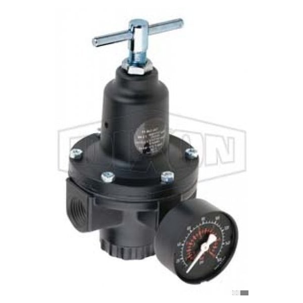 Norgren by 1 Series General T-Handle Regulator with GC620 Gauge, 110 SCFM Flow Rate, 5 to 125 psi Pr